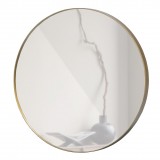 ROUND MIRROR METAL GOLD 80